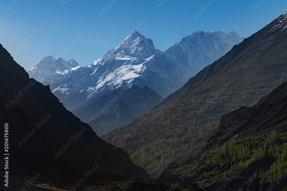 Mountain range landscape at Hunza valley in Pakistan