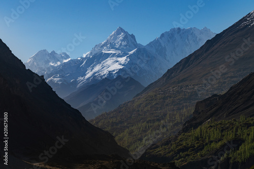 Mountain range landscape at Hunza valley in Pakistan