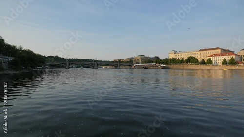 Vltava River with Manesuv Bridge photo