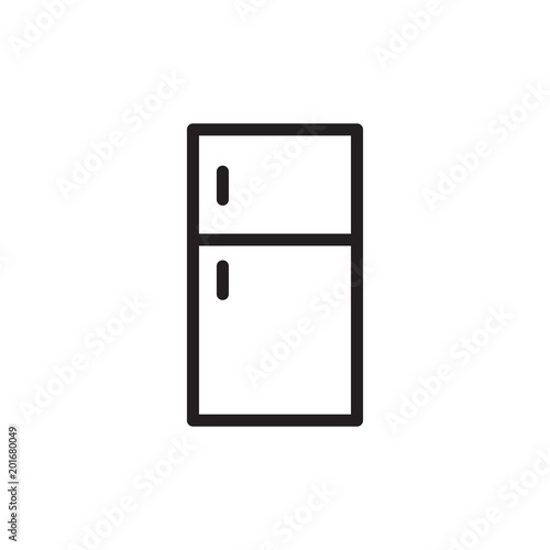fridge, refrigerator outline vector icon. Modern simple isolated sign. Pixel perfect vector illustration for logo, website, mobile app and other designs