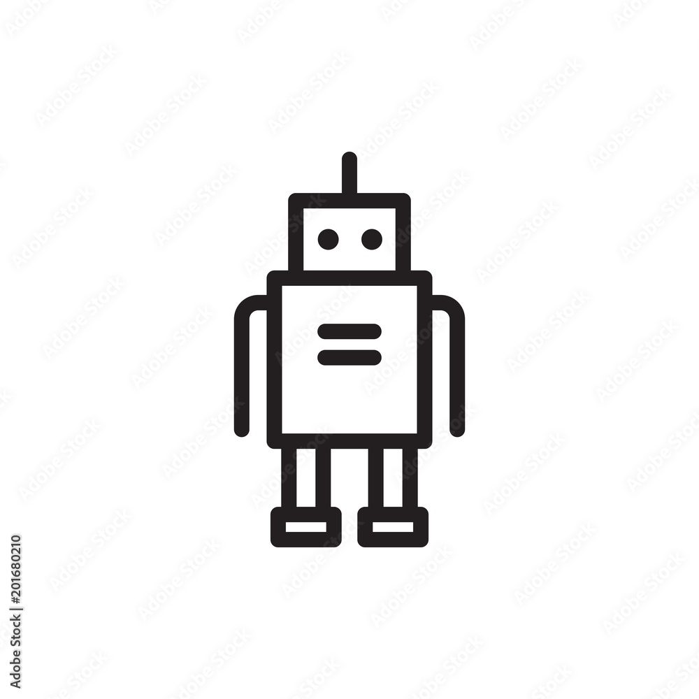 droid, robot outline vector icon. Modern simple isolated sign. Pixel perfect vector illustration for logo, website, mobile app and other designs droid, robot outline vector icon. Modern simple isolated sign. Pixel perfect vector illustration for logo, website, mobile app and other designs