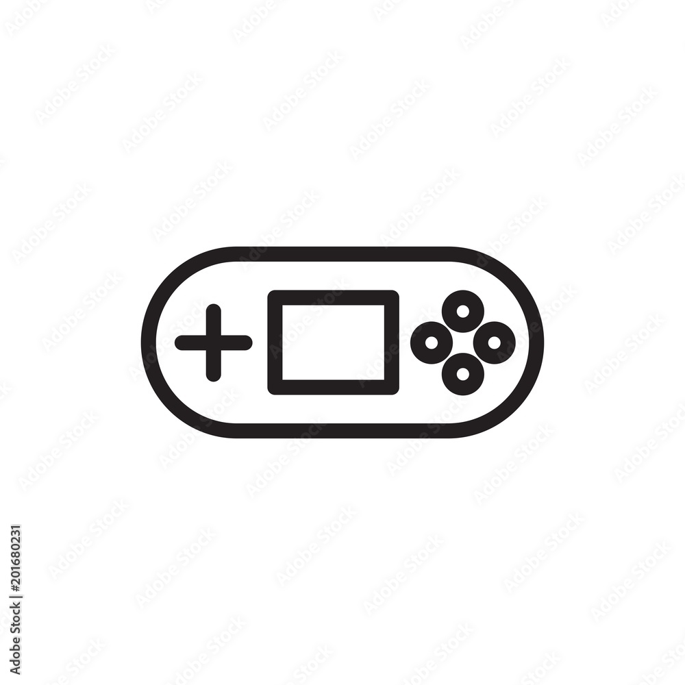 game console outline vector icon. Modern simple isolated sign. Pixel perfect vector illustration for logo, website, mobile app and other designs game console outline vector icon. Modern simple isolated sign. Pixel perfect vector illustration for logo, website, mobile app and other designs