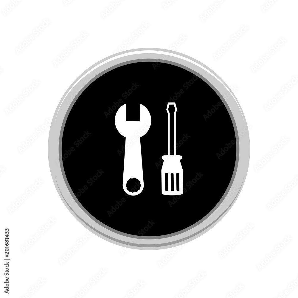 Screwdriver and Wrench icon. Vector Illustration Screwdriver and Wrench icon. Vector Illustration