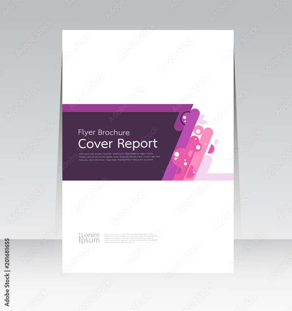 Fototapeta premium Vector abstract design cover report layout brochure poster template.