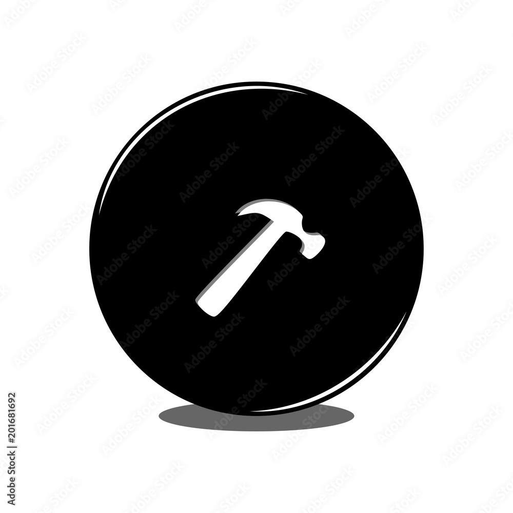 Hammer icon. Vector Illustration Hammer icon. Vector Illustration