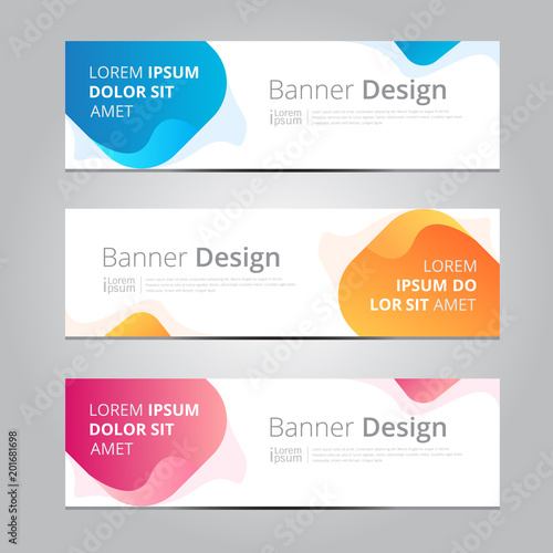 Vector abstract design banner web template.