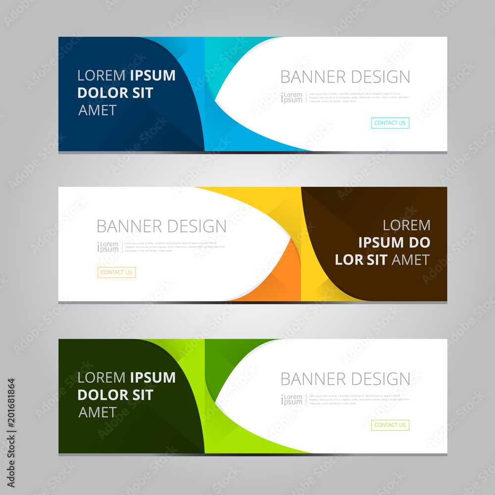 Vector abstract design banner web template. Vector abstract design banner web template.