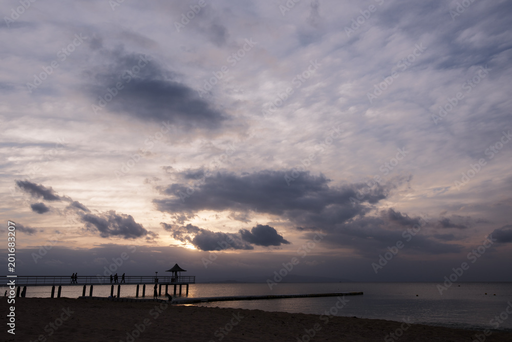 フサキビーチの夕景