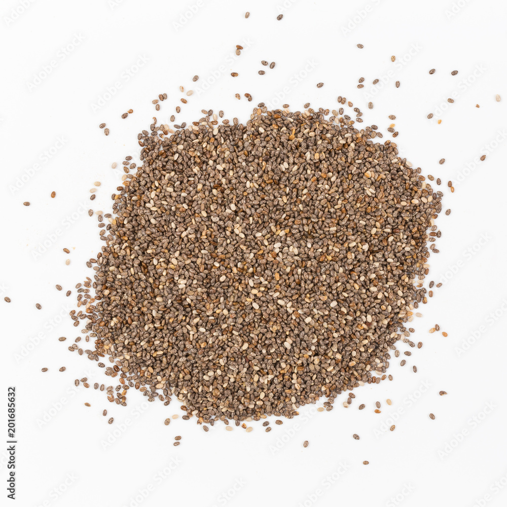 chia seeds Isolated on white background chia seeds Isolated on white background