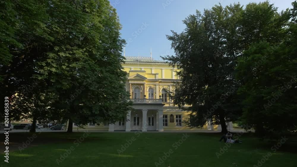 Zofin Palace seen behind trees Zofin Palace seen behind trees
