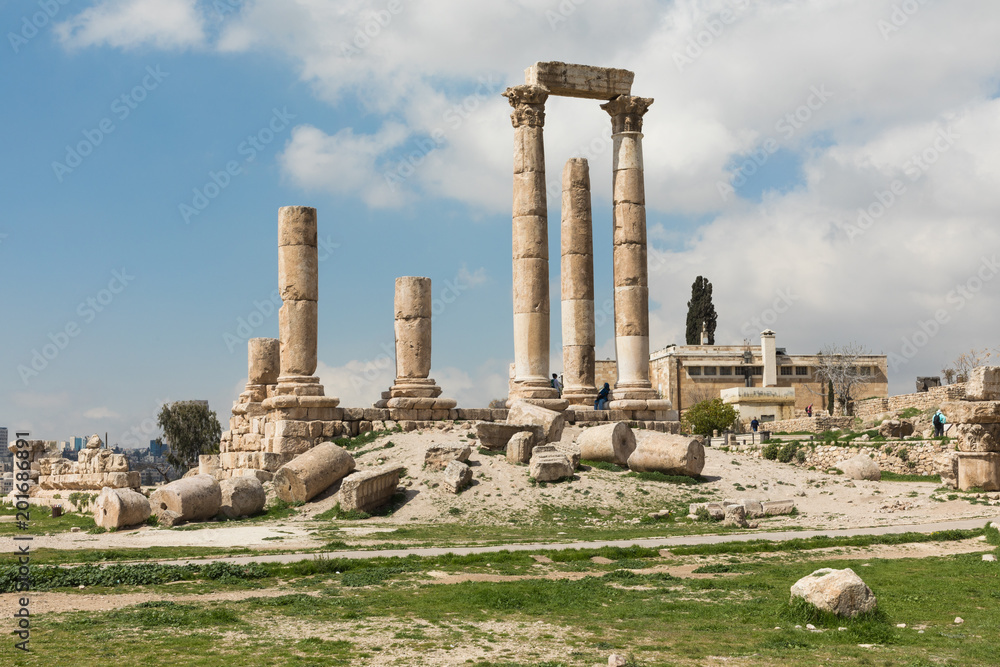 The Temple of Hercules in the Citadel of Amman, Jordan.