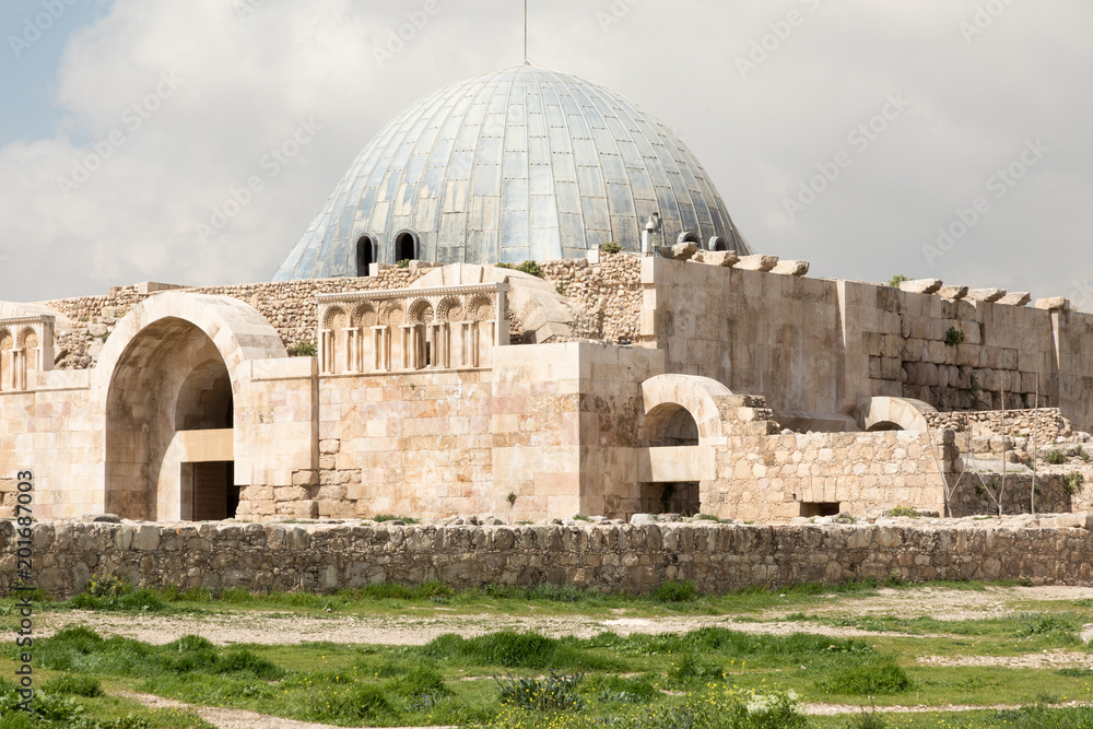 Amman Citadel complex (Jabal al-Qal'a), a national historic site at the center of downtown Amman, Jordan