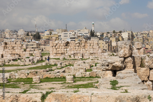 Amman Citadel complex (Jabal al-Qal'a), a national historic site at the center of downtown Amman, Jordan