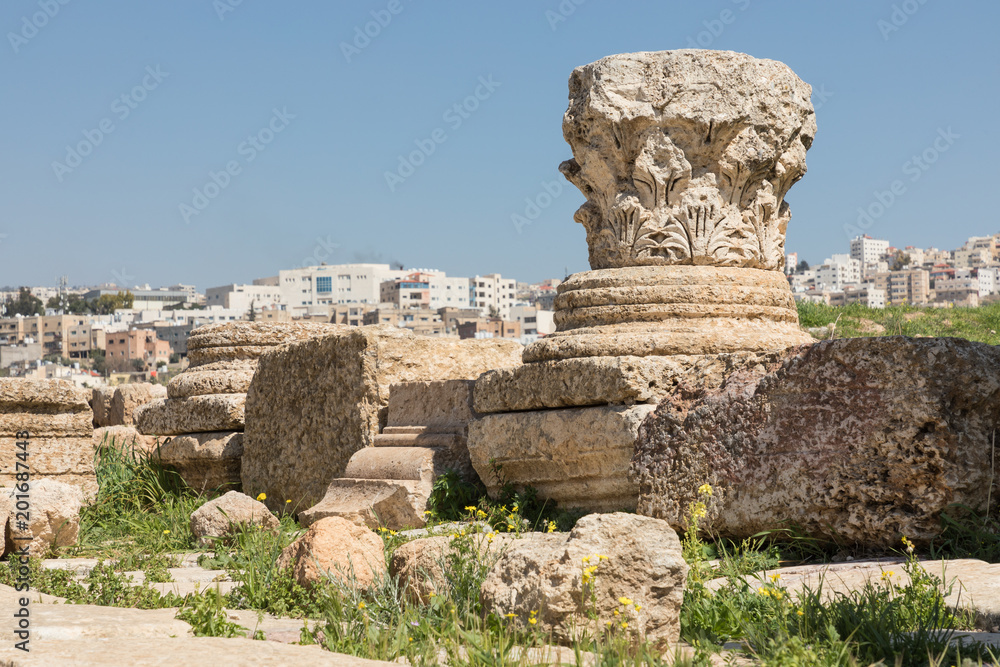 View on the ancient Roman Theater located in capital of Jordan, Amman