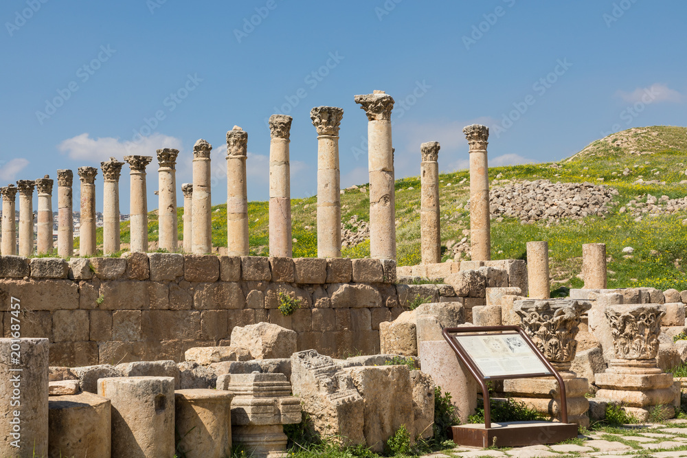 Fototapeta premium View on the ancient Roman Theater located in capital of Jordan, Amman
