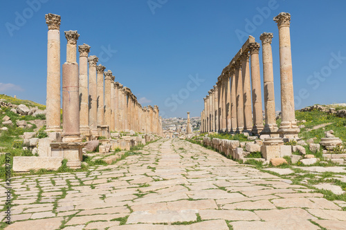 View on the ancient Roman Theater located in capital of Jordan, Amman