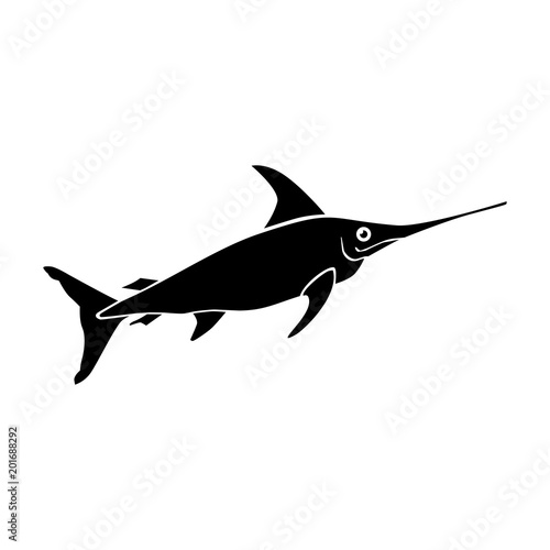 Swordfish.Fish vector icon