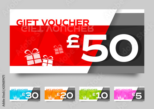 Pound sterling gift voucher