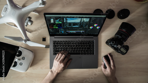 Filmmaking video editing & color grading.