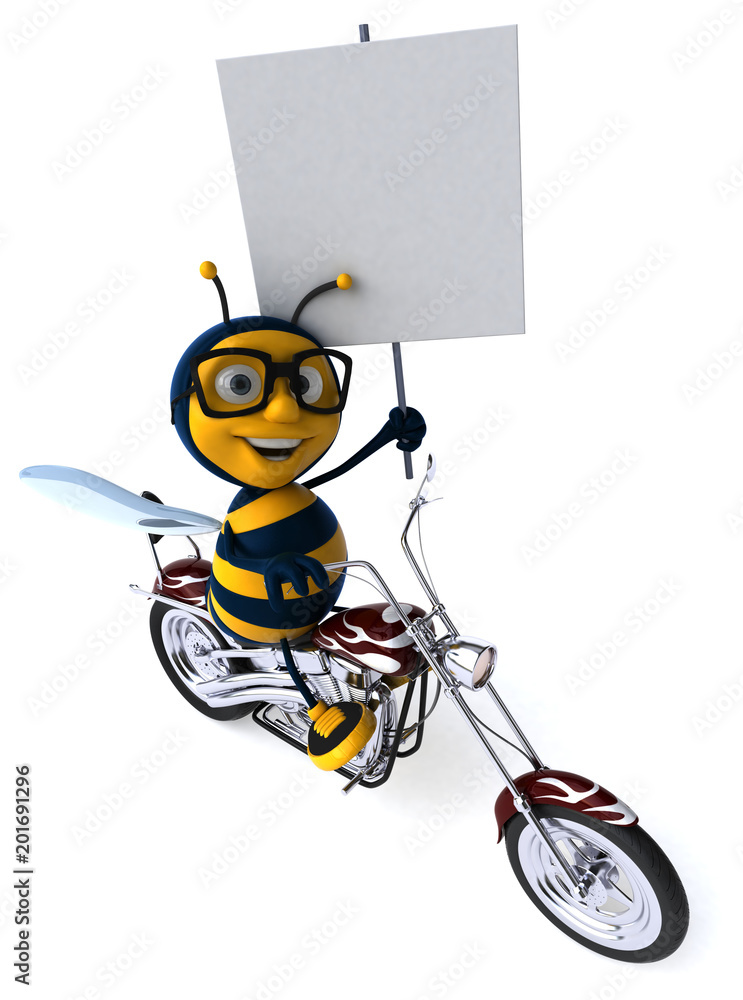Fun bee - 3D Illustration