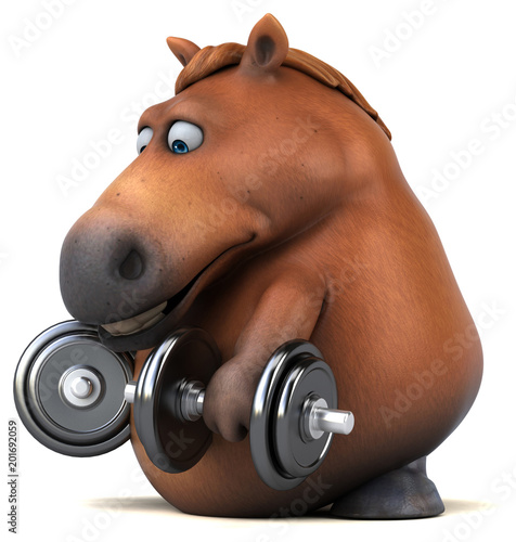 Fun horse - 3D Illustration