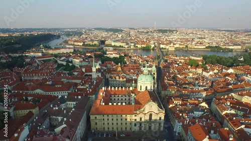 Wallpaper Mural Aerial of St. Nicholas Church and Vltava River Torontodigital.ca