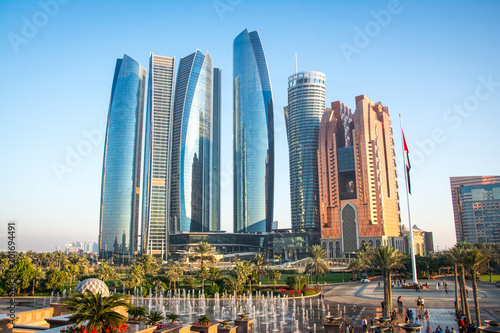 View of Abu Dhabi city, United Arab Emirates photo
