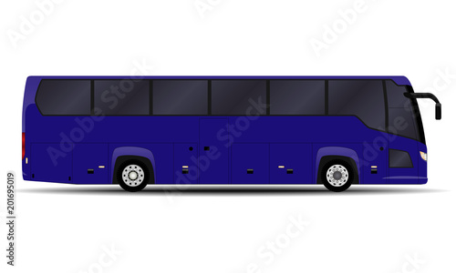 realistic bus. side view