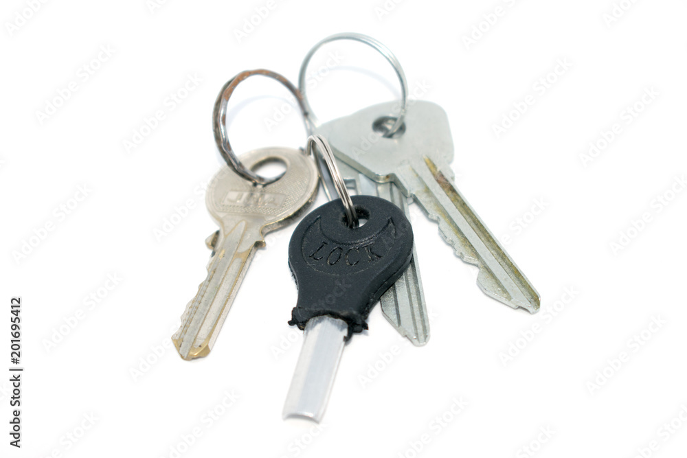 Bunch of keys. Photo of different keys from the door. Bunch of keys. Photo of different keys from the door.