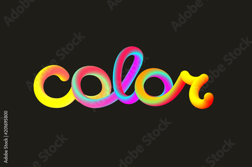 Colorful word color
