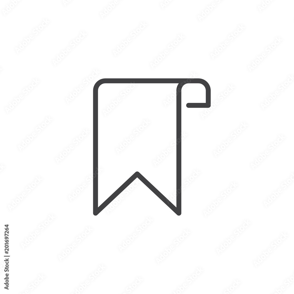 Bookmark outline icon. linear style sign for mobile concept and web design. Bookmark ribbon simple line vector icon. Symbol, logo illustration. Pixel perfect vector graphics Bookmark outline icon. linear style sign for mobile concept and web design. Bookmark ribbon simple line vector icon. Symbol, logo illustration. Pixel perfect vector graphics