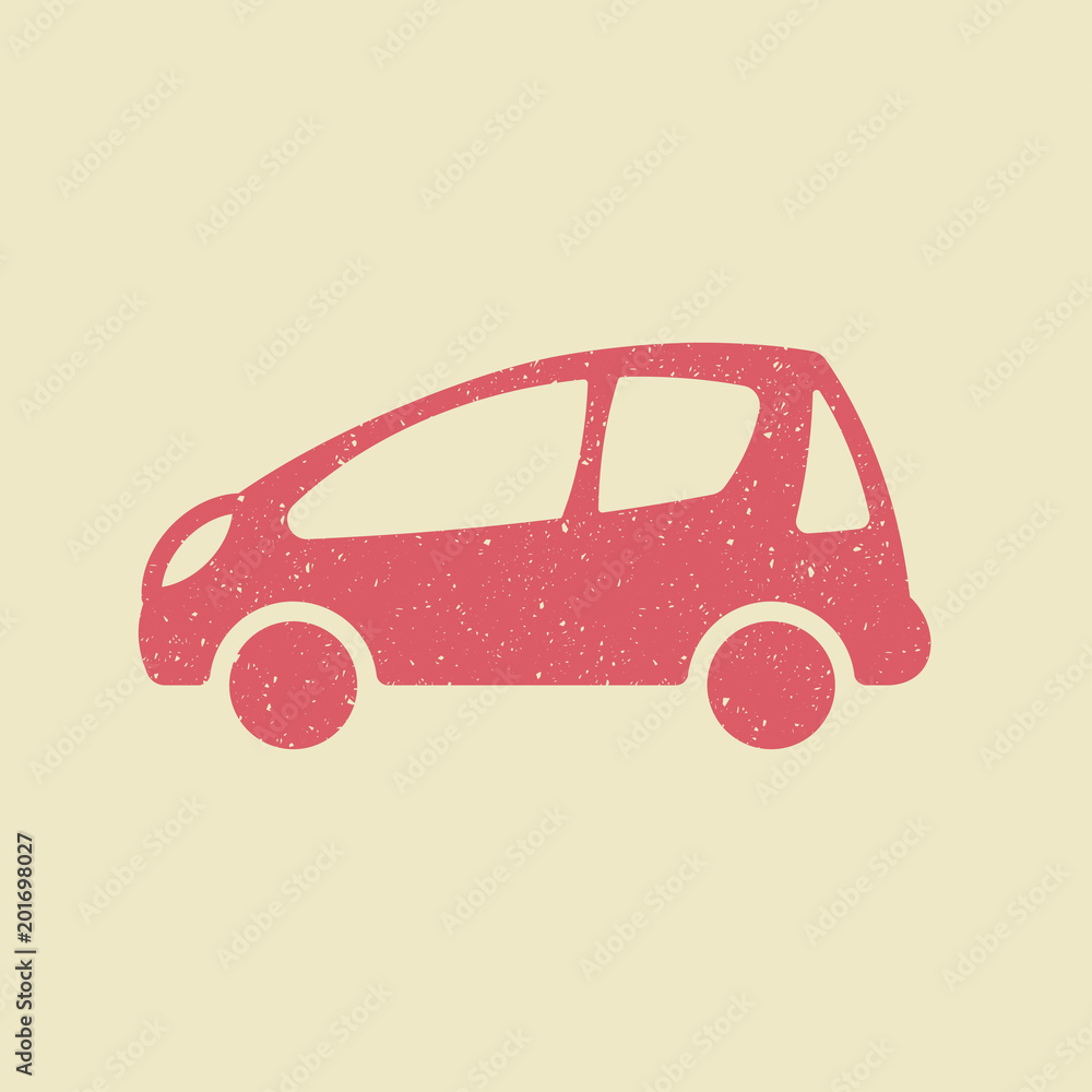 Vector car Icon in grunge style Vector car Icon in grunge style