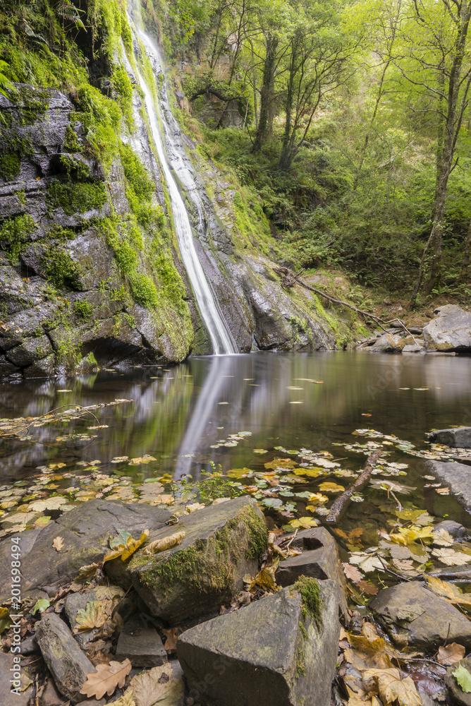 Waterfall in Vilagocende (A Fonsagrada, Lugo - Spain).