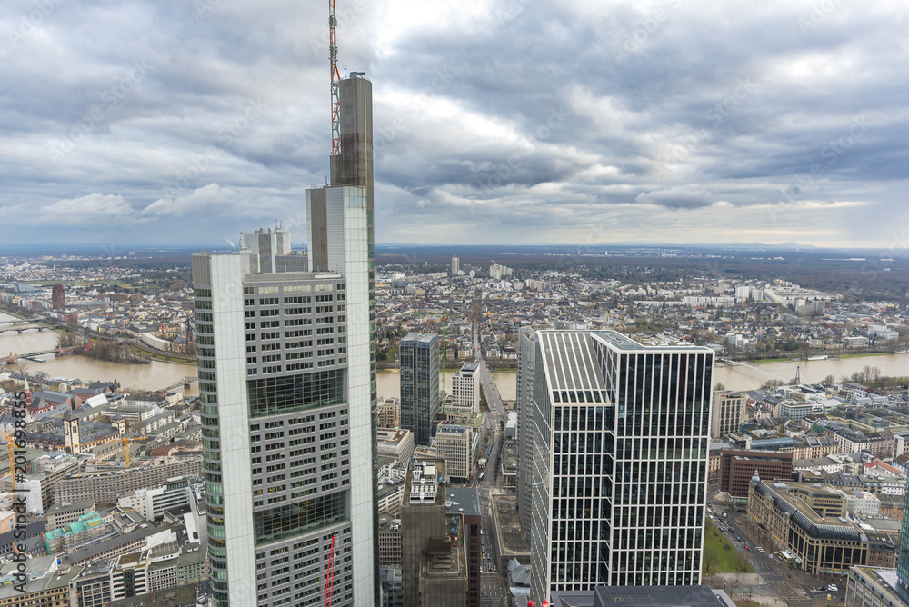 View of Frankfurt city (Germany).