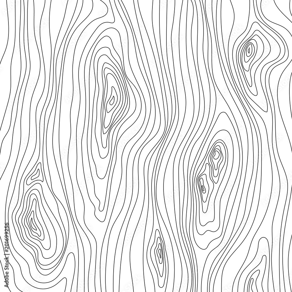 Wooden texture. Wood grain pattern. Abstract fibers structure background, vector illustration