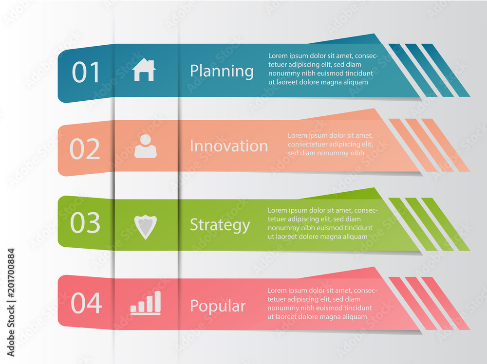 Four step infographic business data, vector eps10 Four step infographic business data, vector eps10