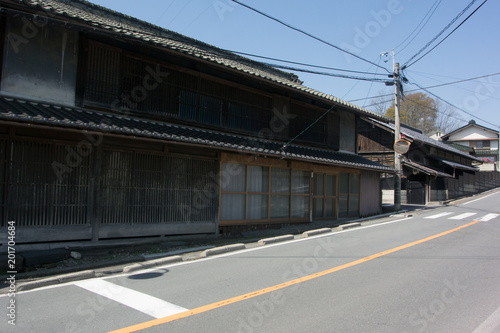 Townscape of Nakasendo road between Shionada and Yawata, in Nagano Prefecture, Japan.