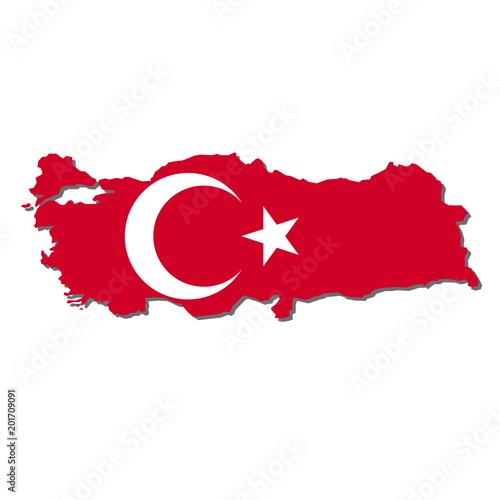 Turkey Map Flag,Turkey Map with Flag Vector