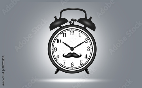 Alarm clock, in the background
