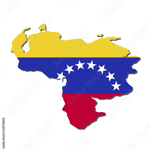 Venezuela Map Flag,Venezuela Map with Flag Vector
