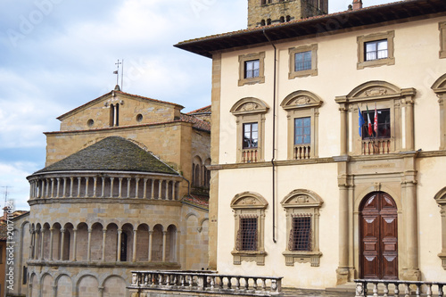 The ancient palaces overlooking the Big Square in Arezzo - Tuscany - Italy © francovolpato