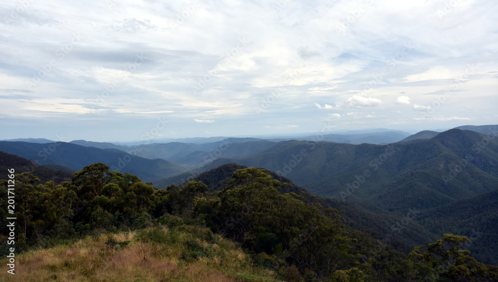 Broad panorama of the countryside in North New South Wales with mountains. View from Raspberry lookout, Gibraltar Range National Park. Broad panorama of the countryside in North New South Wales with mountains. View from Raspberry lookout, Gibraltar Range National Park.