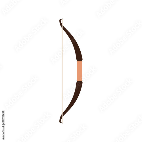 Bow arrow archery vector weapon target icon. Archer sport isolated hunter aim symbol shoot hunt illustration longbow