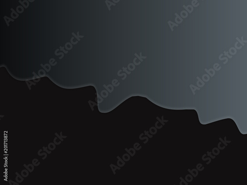 Abstract Minimalistic Grey Oil Paint on Black Canvas - Vector Illustration Background