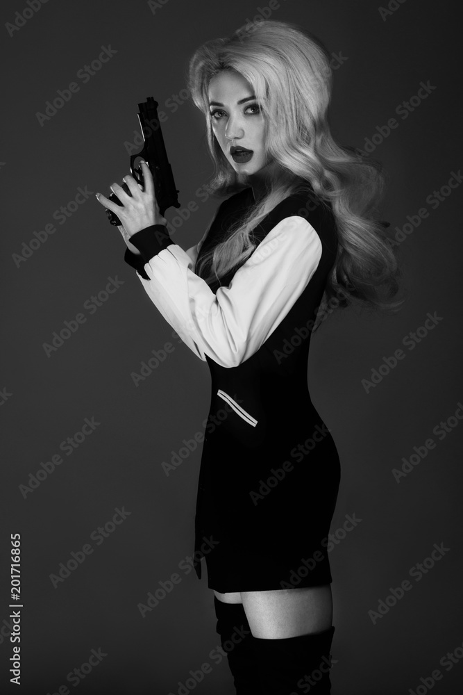 black and white photo of a bright Slavic model black and white photo of a bright Slavic model