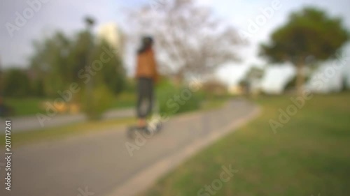 Wallpaper Mural people riding Electric Skateboard Smart Sustainable transport skateboarding Torontodigital.ca