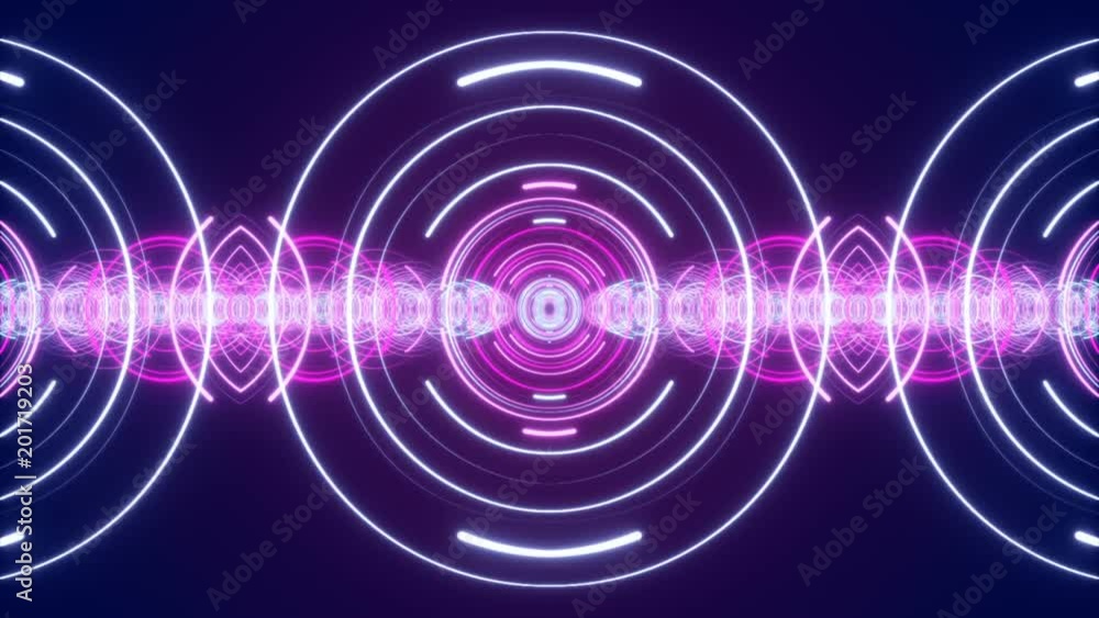 motion circular lines on blue background, loop motion circular lines on blue background, loop