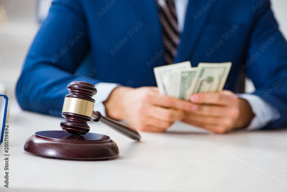 Lawyer receiving money as bribe Lawyer receiving money as bribe