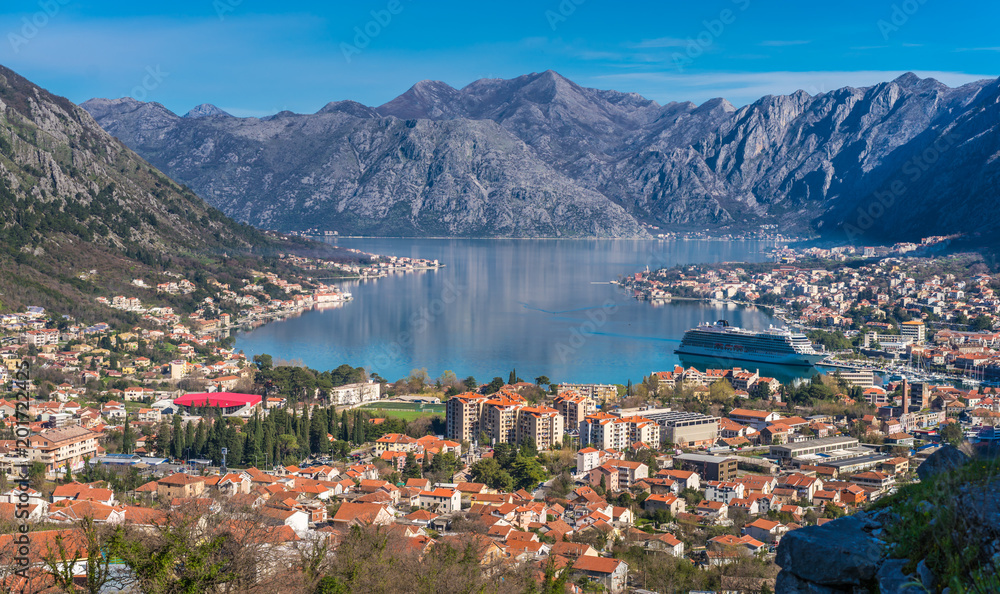 Stunning landscape of the Bay of Kotor