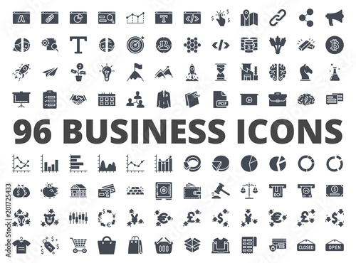 Business icon vector silhouette